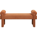 Meridian Stefano Cognac Polyester Fabric Bench IMAGE 3