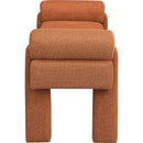 Meridian Stefano Cognac Polyester Fabric Bench IMAGE 4