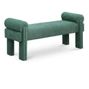 Meridian Stefano Green Polyester Fabric Bench IMAGE 1