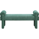 Meridian Stefano Green Polyester Fabric Bench IMAGE 3