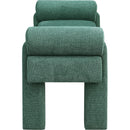 Meridian Stefano Green Polyester Fabric Bench IMAGE 4