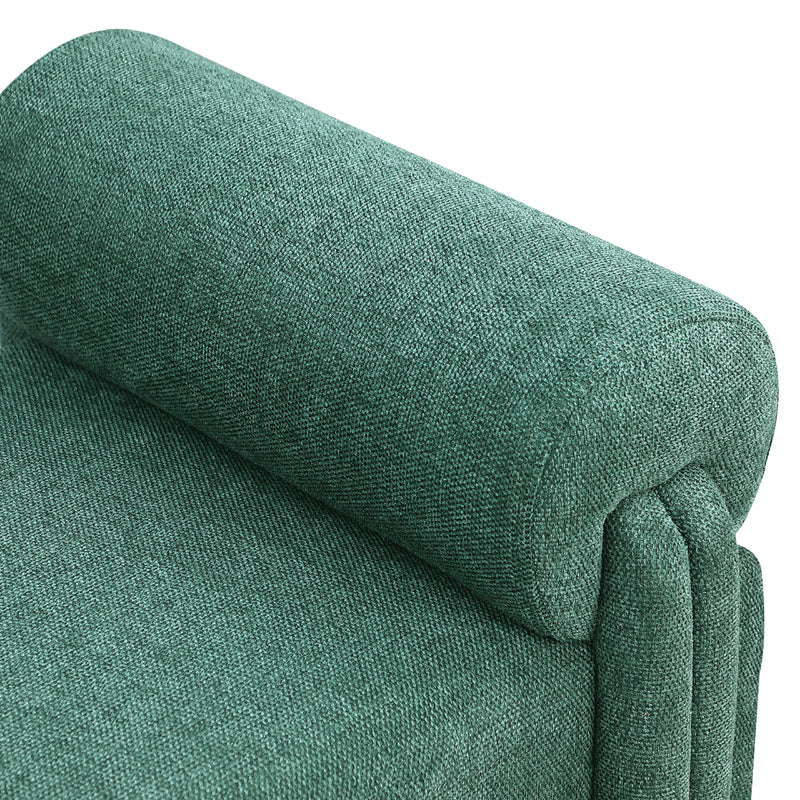 Meridian Stefano Green Polyester Fabric Bench IMAGE 5