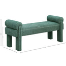 Meridian Stefano Green Polyester Fabric Bench IMAGE 7