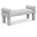 Meridian Stefano Grey Polyester Fabric Bench IMAGE 1