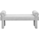 Meridian Stefano Grey Polyester Fabric Bench IMAGE 3