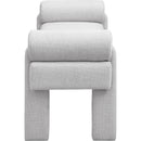 Meridian Stefano Grey Polyester Fabric Bench IMAGE 4