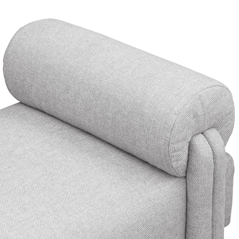 Meridian Stefano Grey Polyester Fabric Bench IMAGE 5