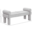 Meridian Stefano Grey Polyester Fabric Bench IMAGE 7