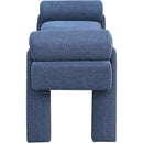 Meridian Stefano Navy Polyester Fabric Bench IMAGE 4