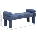 Meridian Stefano Navy Polyester Fabric Bench IMAGE 7