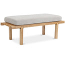 Meridian Naya Cream Chenille Fabric Bench IMAGE 1