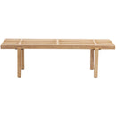 Meridian Naya Cream Chenille Fabric Bench IMAGE 5