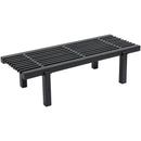 Meridian Naya Cognac Chenille Fabric Bench IMAGE 7