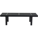 Meridian Naya Cream Chenille Fabric Bench IMAGE 5