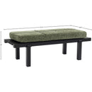 Meridian Naya Green Chenille Fabric Bench IMAGE 11