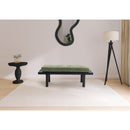 Meridian Naya Green Chenille Fabric Bench IMAGE 2