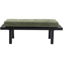Meridian Naya Green Chenille Fabric Bench IMAGE 4