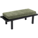 Meridian Naya Green Chenille Fabric Bench IMAGE 6