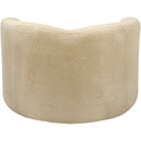 Meridian Kali Beige Faux Shearling Teddy Fabric Chair IMAGE 3