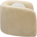 Meridian Kali Beige Faux Shearling Teddy Fabric Chair IMAGE 6