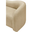 Meridian Kali Beige Faux Shearling Teddy Fabric Chair IMAGE 7