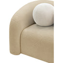 Meridian Kali Beige Faux Shearling Teddy Fabric Chair IMAGE 8