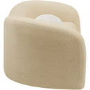 Meridian Kali Beige Faux Shearling Teddy Fabric Loveseat IMAGE 6
