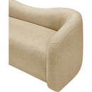 Meridian Kali Beige Faux Shearling Teddy Fabric Loveseat IMAGE 7