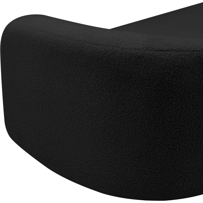 Meridian Kali Black Faux Shearling Teddy Fabric Chair IMAGE 10