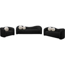 Meridian Kali Black Faux Shearling Teddy Fabric Chair IMAGE 12