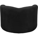 Meridian Kali Black Faux Shearling Teddy Fabric Chair IMAGE 3