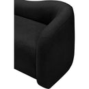 Meridian Kali Black Faux Shearling Teddy Fabric Chair IMAGE 7