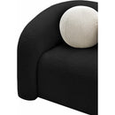 Meridian Kali Black Faux Shearling Teddy Fabric Chair IMAGE 8