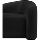 Meridian Kali Black Faux Shearling Teddy Fabric Chair IMAGE 9