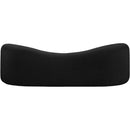 Meridian Kali Black Faux Shearling Teddy Fabric Sofa IMAGE 3