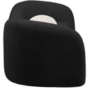 Meridian Kali Black Faux Shearling Teddy Fabric Sofa IMAGE 6