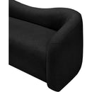 Meridian Kali Black Faux Shearling Teddy Fabric Sofa IMAGE 7