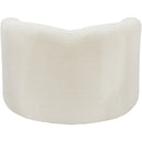 Meridian Kali Cream Faux Shearling Teddy Fabric Chair IMAGE 3