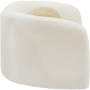 Meridian Kali Cream Faux Shearling Teddy Fabric Chair IMAGE 6