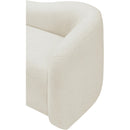 Meridian Kali Cream Faux Shearling Teddy Fabric Chair IMAGE 7