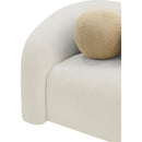 Meridian Kali Cream Faux Shearling Teddy Fabric Chair IMAGE 8