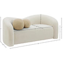Meridian Kali Cream Faux Shearling Teddy Fabric Loveseat IMAGE 14