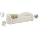 Meridian Kali Cream Faux Shearling Teddy Fabric Sofa IMAGE 15