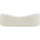 Meridian Kali Cream Faux Shearling Teddy Fabric Sofa IMAGE 3