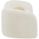 Meridian Kali Cream Faux Shearling Teddy Fabric Sofa IMAGE 6