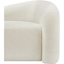 Meridian Kali Cream Faux Shearling Teddy Fabric Sofa IMAGE 9