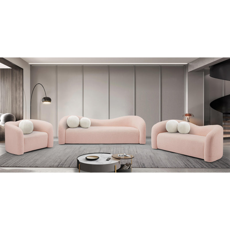 Meridian Kali Pink Faux Shearling Teddy Fabric Chair IMAGE 11