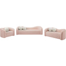 Meridian Kali Pink Faux Shearling Teddy Fabric Chair IMAGE 12
