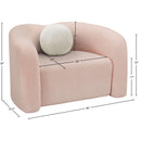 Meridian Kali Pink Faux Shearling Teddy Fabric Chair IMAGE 14