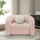 Meridian Kali Pink Faux Shearling Teddy Fabric Chair IMAGE 2